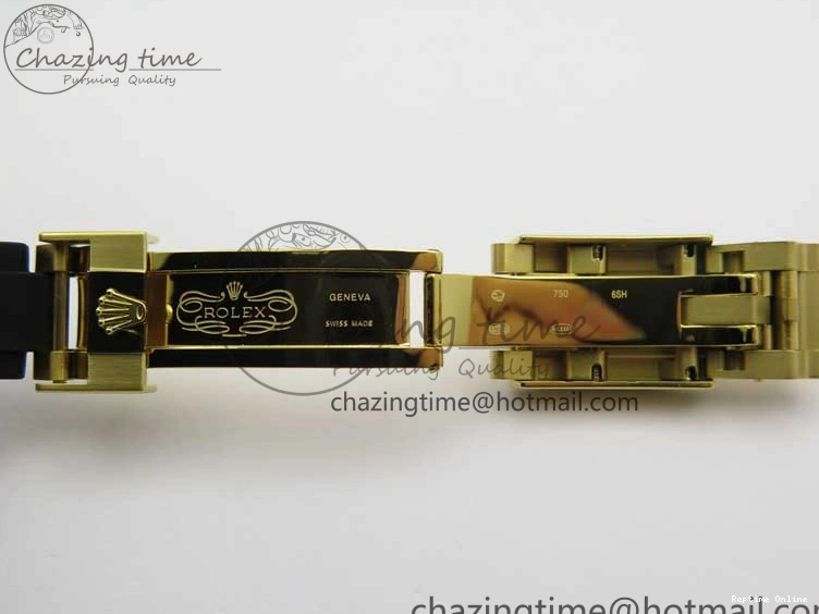 0501 Sporty Daytona 116518 KKF 1:1 Best Edition 904L Steel YG Black Dial on Rubber Strap A 2455